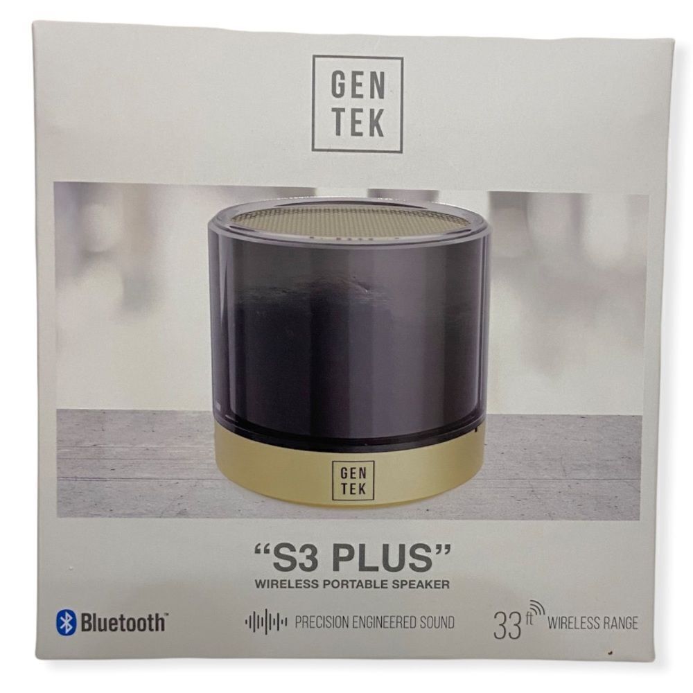 Gen Tek S3 Plus Wireless Bluetooth Portable Speaker